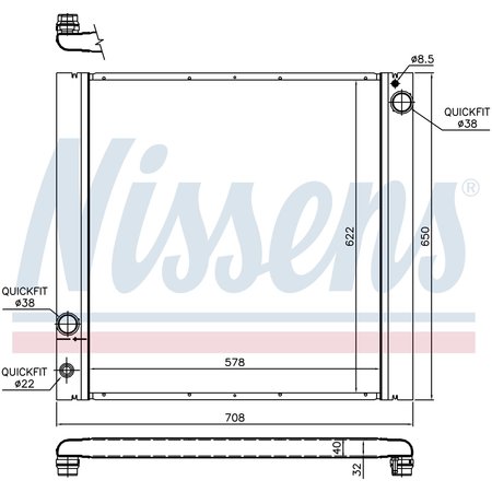 NISSEN Nissens Radiator, 64329 64329